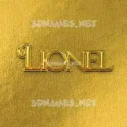lionel in All Gold style - 3D name wallpaper