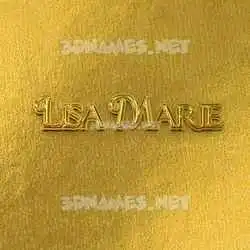 lisa marie in All Gold style - 3D name wallpaper