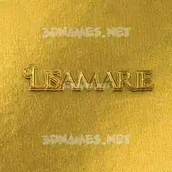 lisamarie in All Gold style - 3D name wallpaper