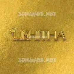 lishitha in All Gold style - 3D name wallpaper