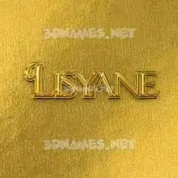 lisyane in All Gold style - 3D name wallpaper