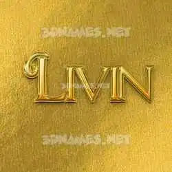livin in All Gold style - 3D name wallpaper