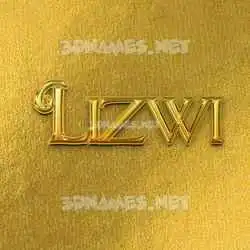 lizwi in All Gold style - 3D name wallpaper