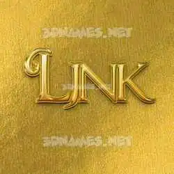 ljnk in All Gold style - 3D name wallpaper
