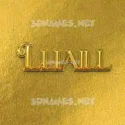 lliaill in All Gold style - 3D name wallpaper