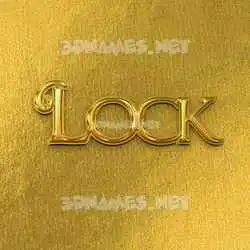 lock in All Gold style - 3D name wallpaper