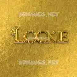 lockie in All Gold style - 3D name wallpaper