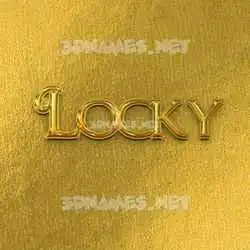 locky in All Gold style - 3D name wallpaper