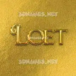 loet in All Gold style - 3D name wallpaper