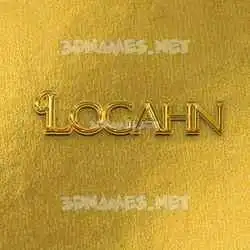 logahn in All Gold style - 3D name wallpaper