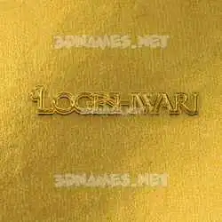logeshwari in All Gold style - 3D name wallpaper