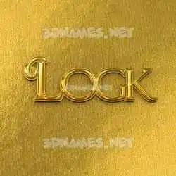 logk in All Gold style - 3D name wallpaper