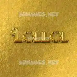 lolilol in All Gold style - 3D name wallpaper