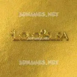 lolo2susa in All Gold style - 3D name wallpaper