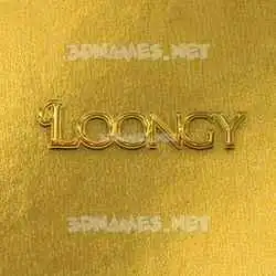 loongy in All Gold style - 3D name wallpaper