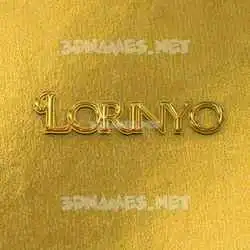 lorinyo in All Gold style - 3D name wallpaper