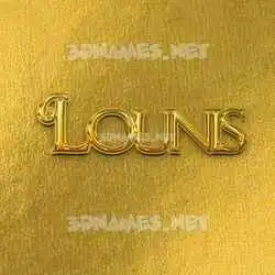 lounis in All Gold style - 3D name wallpaper