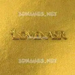 lovenasir in All Gold style - 3D name wallpaper