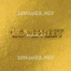 lovepreet in All Gold style - 3D name wallpaper
