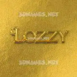 lozzy in All Gold style - 3D name wallpaper