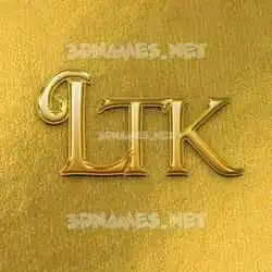 ltk in All Gold style - 3D name wallpaper