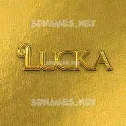 lucka in All Gold style - 3D name wallpaper
