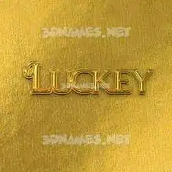 luckey in All Gold style - 3D name wallpaper