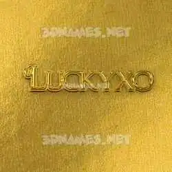 luckyxo in All Gold style - 3D name wallpaper