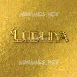 ludhiya in All Gold style - 3D name wallpaper