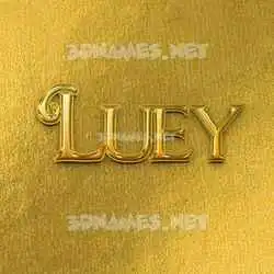 luey in All Gold style - 3D name wallpaper