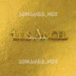 luis angel in All Gold style - 3D name wallpaper