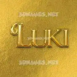 luki in All Gold style - 3D name wallpaper