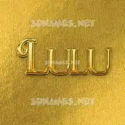lulu in All Gold style - 3D name wallpaper