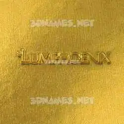 lumphoenix in All Gold style - 3D name wallpaper
