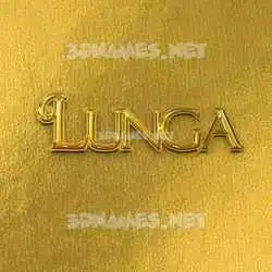 lunga in All Gold style - 3D name wallpaper