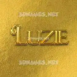 luzie in All Gold style - 3D name wallpaper