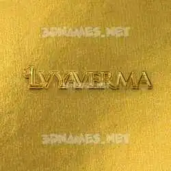 lvyaverma in All Gold style - 3D name wallpaper
