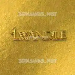 lwandile in All Gold style - 3D name wallpaper