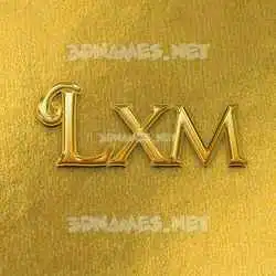 lxm in All Gold style - 3D name wallpaper