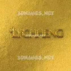 lychheng in All Gold style - 3D name wallpaper
