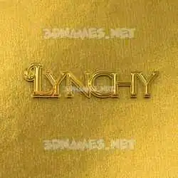 lynchy in All Gold style - 3D name wallpaper