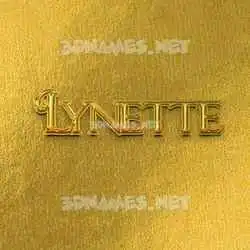 lynette in All Gold style - 3D name wallpaper