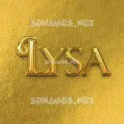 lysa in All Gold style - 3D name wallpaper