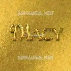 macy in All Gold style - 3D name wallpaper