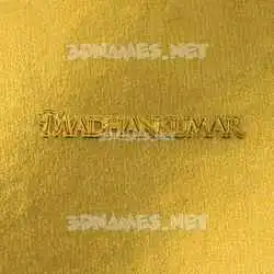 madhankumar in All Gold style - 3D name wallpaper