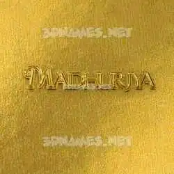 madhurjya in All Gold style - 3D name wallpaper