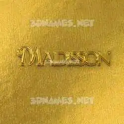 madisson in All Gold style - 3D name wallpaper