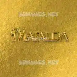 mafalda in All Gold style - 3D name wallpaper