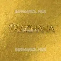 maghana in All Gold style - 3D name wallpaper