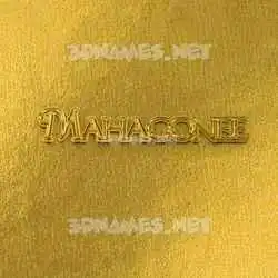 mahagonee in All Gold style - 3D name wallpaper